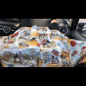 vintage looney toons short sleeve button up